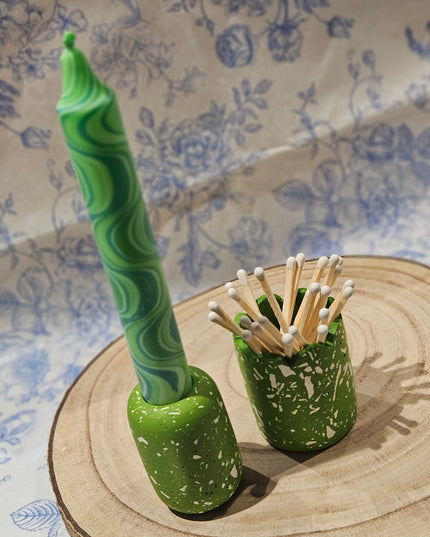 Candle & MatchPot Gift Set * Green