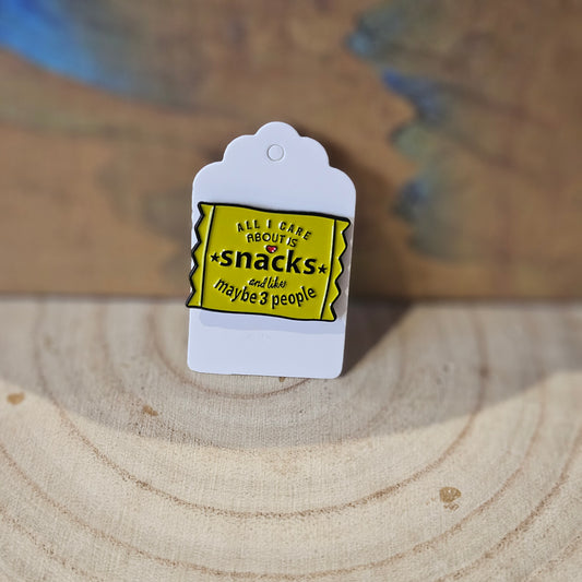 Snacks & 3 people* Enamel Metal Pin