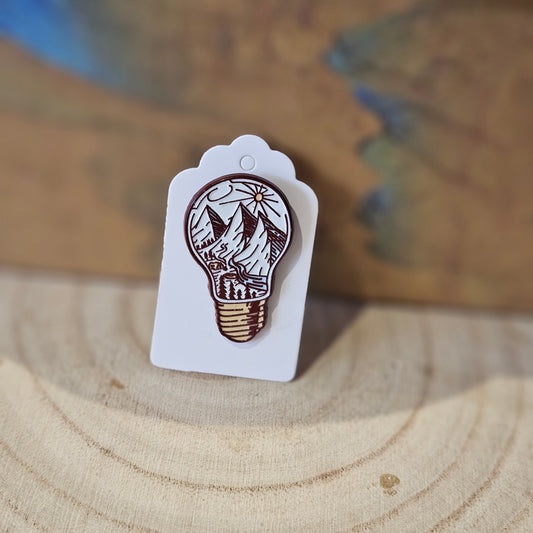 Nature Lightbulb * Enamel Metal Pin