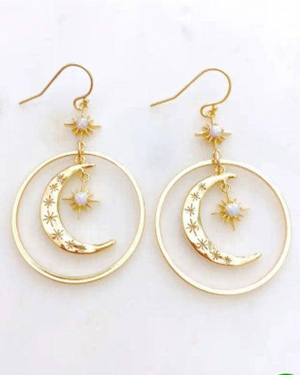 Moon & Star Earrings - celestial love