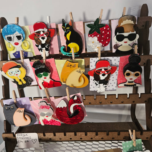 Acrylic Brooches