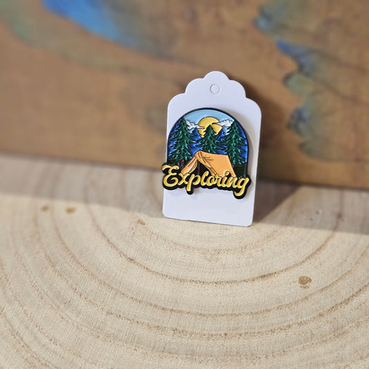 Exploring Outdoors* Enamel Metal Pin