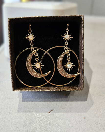 Moon & Star Earrings - celestial love