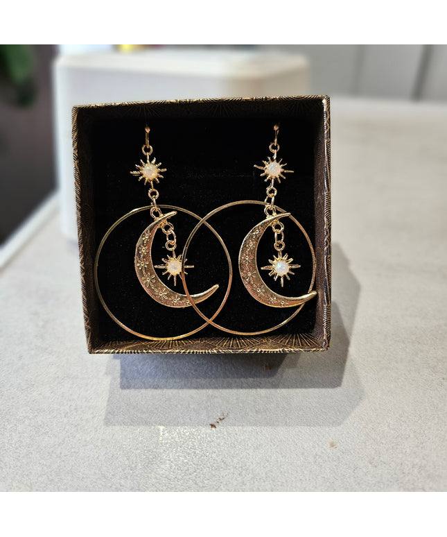 Moon & Star Earrings - celestial love
