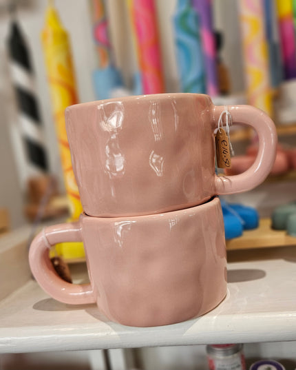 Irregular Handmade Mug - Pink