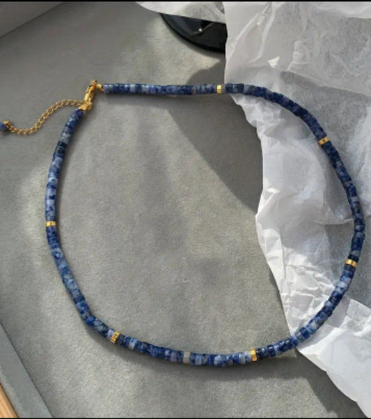 Natural Stone Necklace- Lapis Lazuri