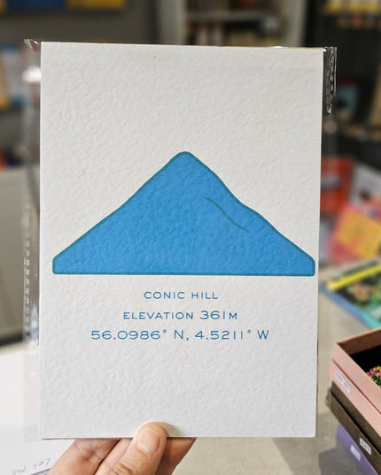 Conic Hill Print A5 Blue