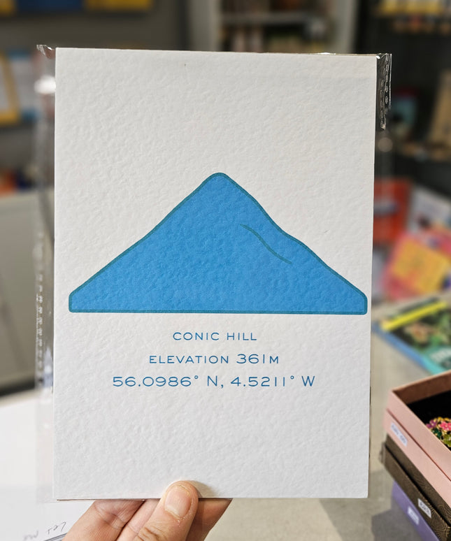 Conic Hill Print A5 Blue