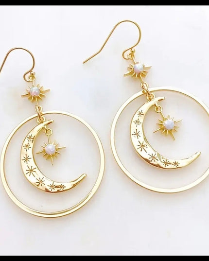 Moon & Star Earrings - celestial love