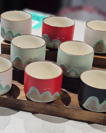 Ceramic Mountain Espresso Cups