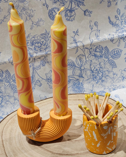 Candle Gift Set - Orange & Marble