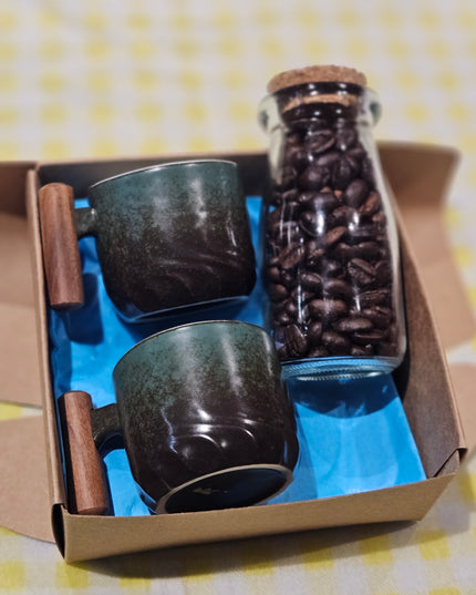 Espresso Cup Gift Set * Black/Green