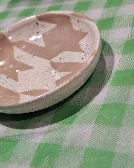 Trinket Dish * Beige Stars