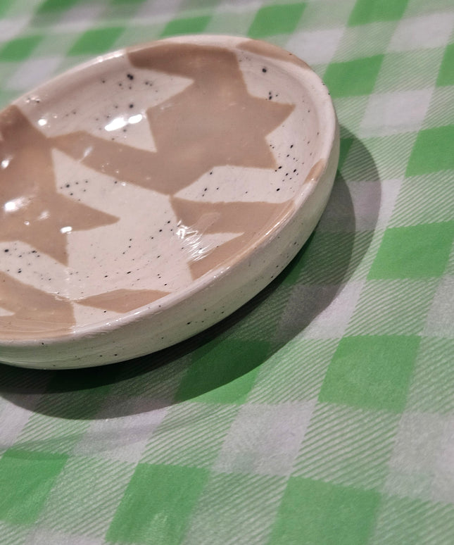 Trinket Dish * Beige Stars