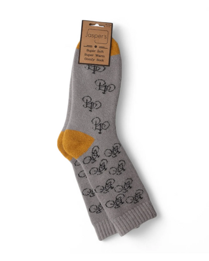 Super Cosy Men’s Socks - BICYCLES/ Grey